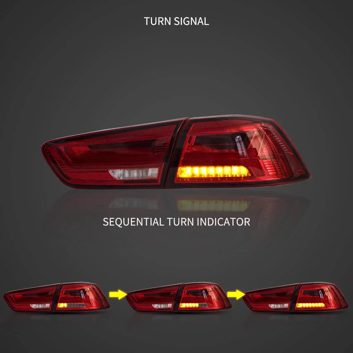 LED bloc de feux arrière avec Sequential clignotant pour 2008-2017 Mitsubishi Lancer & EVO X – vue 4