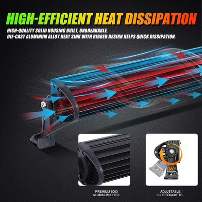 New 42″ V-PRO série droit RGBW couleurs changeantes tout-terrain Barres LED & RGB éclairage LED de soubassement kit Combo