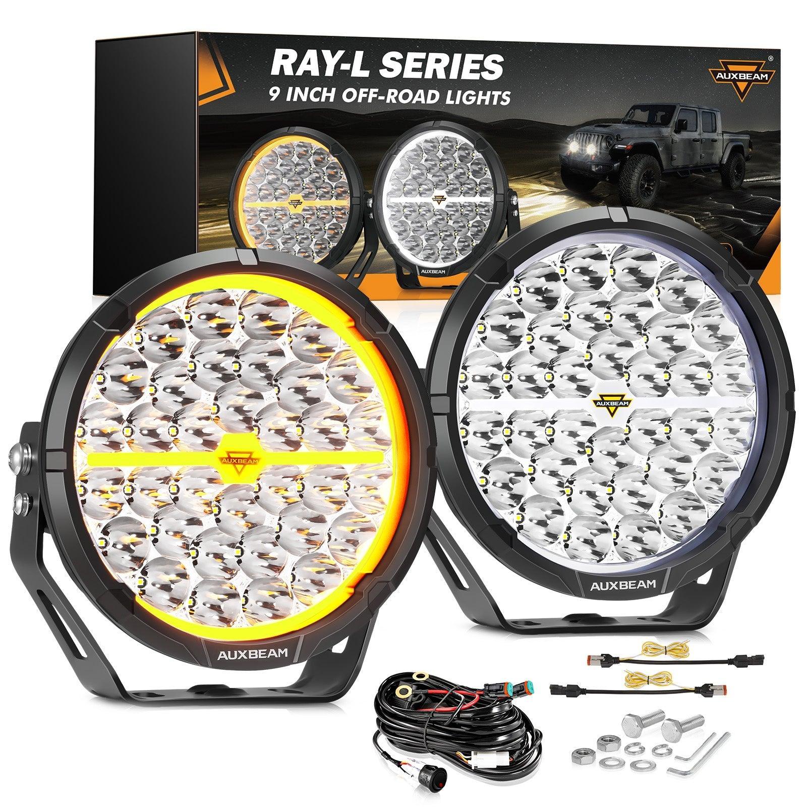 RAY-L série | 9 Inch 318W 34180LM Dual DRL Offroad LED Driving Lights