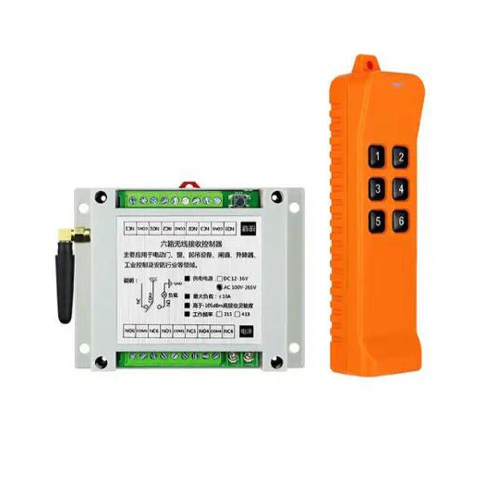Commutateur de télécommande, 6 canaux, combinaison émetteur et récepteur, contrôle – vue principale
