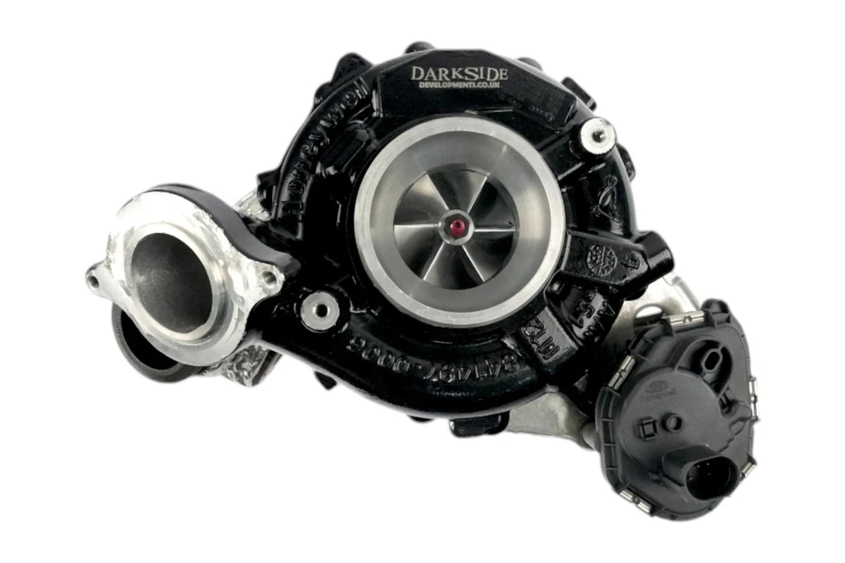 Darkside gtd2872vr billet ball bearing hybrid avec electronic actuator pour Audi B9 s4 s5 3.0 TDI – Darkside Developments