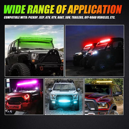 New 22″ V-PRO série droit RGBW couleurs changeantes tout-terrain Barres LED – vue 9 – NOVADOMIO