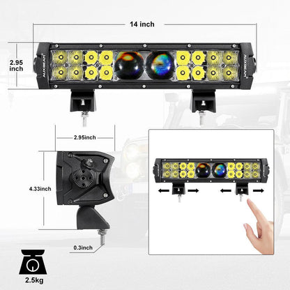 NEW 5D-PRO série Spot Barres LED avec DT kit faisceau électrique pour Jeep – vue 11 – NOVADOMIO