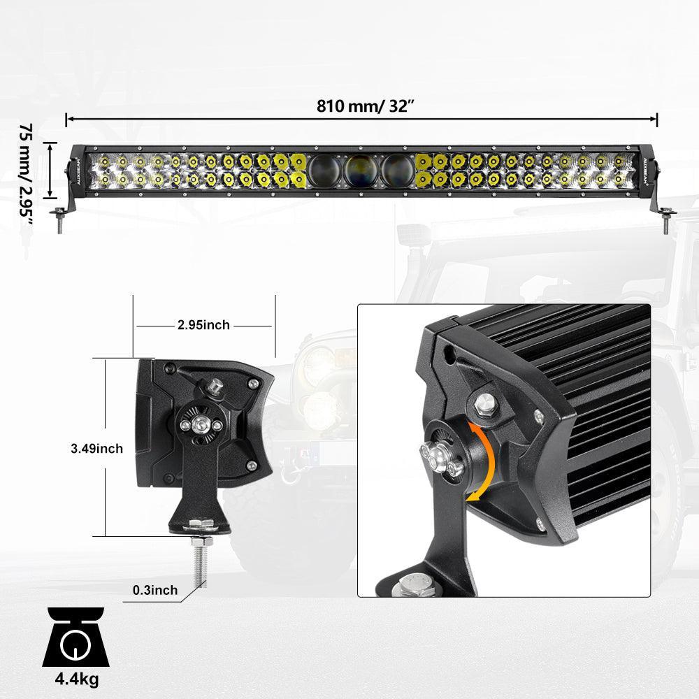 NEW 32 Inch 5D-PRO série 33000LM faisceau longue portée Off Road Barres LED – vue 12