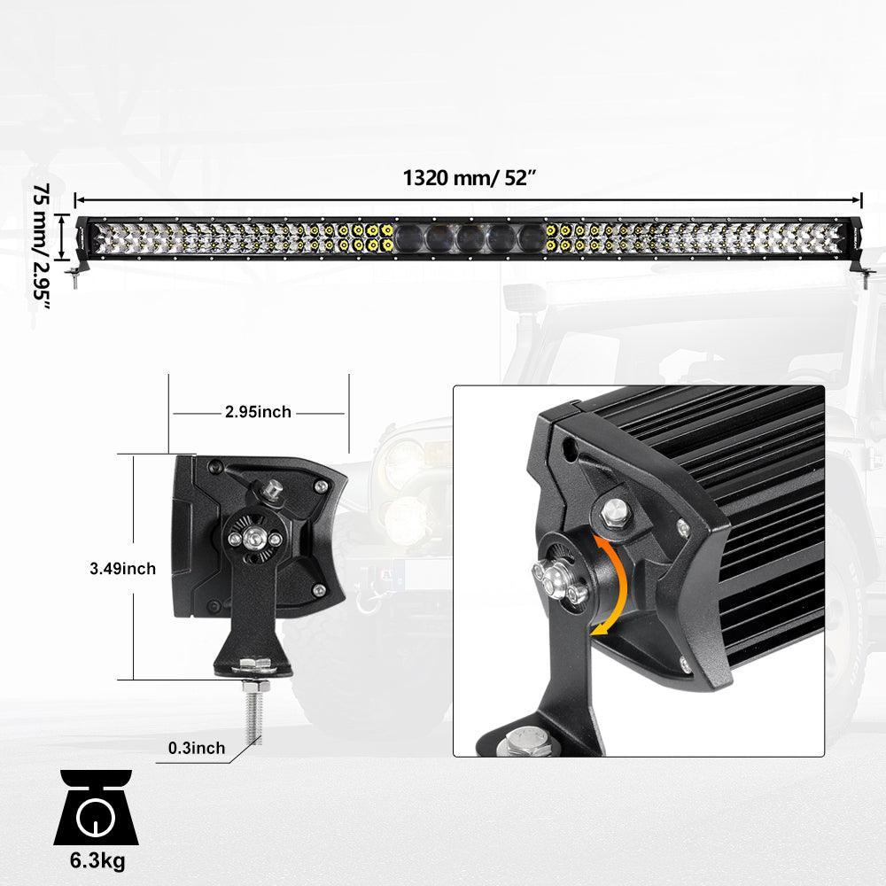 NEW 52 Inch 5D-PRO série 55000LM faisceau longue portée Off Road Barres LED – vue 12