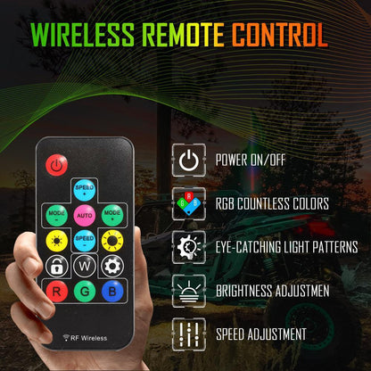 3FT RGB LED fouet LED Rotating couleurs changeantes mât lumineux avec télécommande – vue 3 – NOVADOMIO