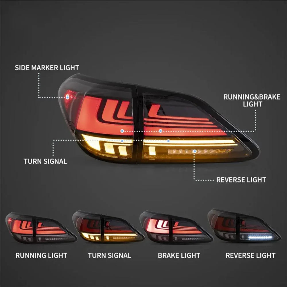 LED bloc de feux arrière avec Dynamic Welcome Lighting pour 2008-2014 Lexus RX série 3th Gen (AL10)(JAPAN BUILT) – vue 3