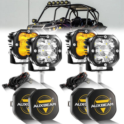 3″ 80 W 9 600 lm projecteurs LED compacts blanc&orange pour ATV UTV side-by-side 4×4 – vue 16 – NOVADOMIO