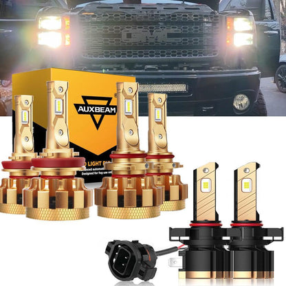 Kit d’ampoules LED feux de route/croisement F-16 Plus série CAN-bus intégré 14 000 lm pour GMC Sierra 2500 HD 2007–2014 – vue