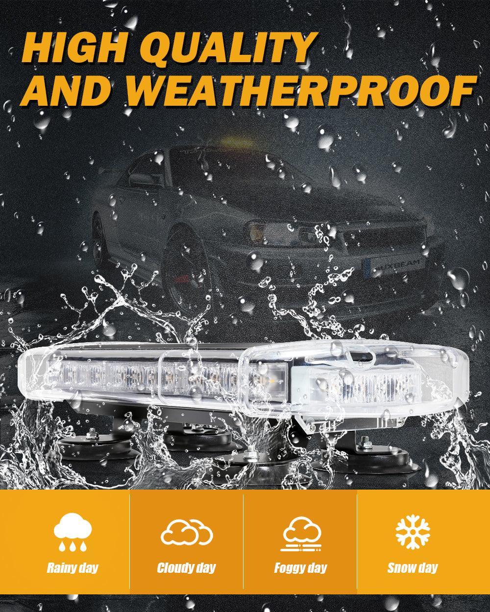 17" Rooftop Strobe Flashing Barres lumineuses, 23 Flashing Modes Magnetic Mount Emergency Safety Warning Caution Beacon Ligh…