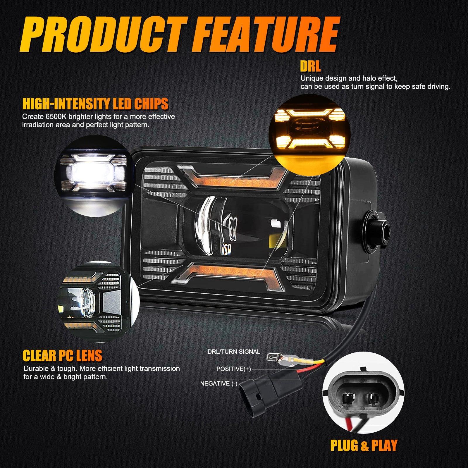 (2pcs/set) 60W LED Fog Lights avec DRL/ clignotant pour Ford F150 2015 2016 2017 2018 2019 2020 – vue 5