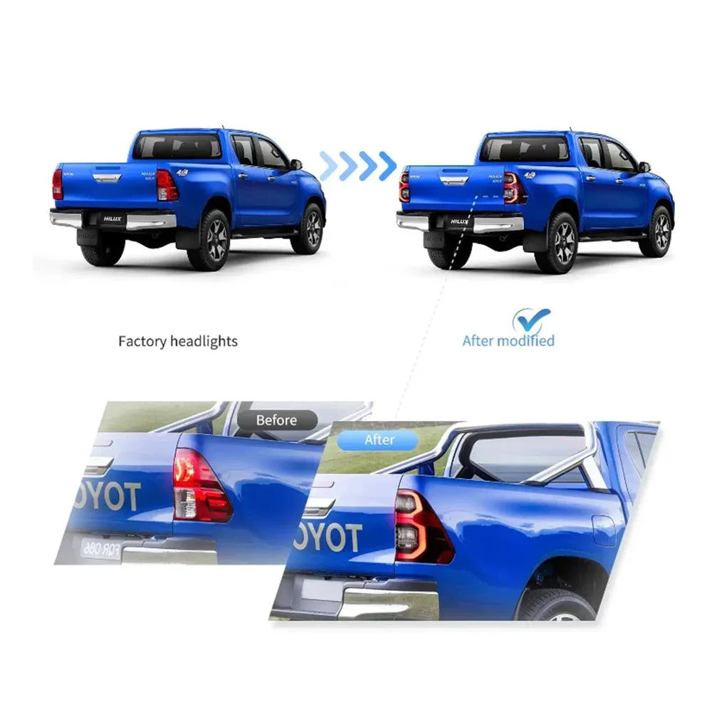 LED bloc de feux arrière avec Dynamic Welcome Lighting pour 2015-2022 Toyota Hilux SR5 8th Gen (GUN125, GUN126R) – vue 5