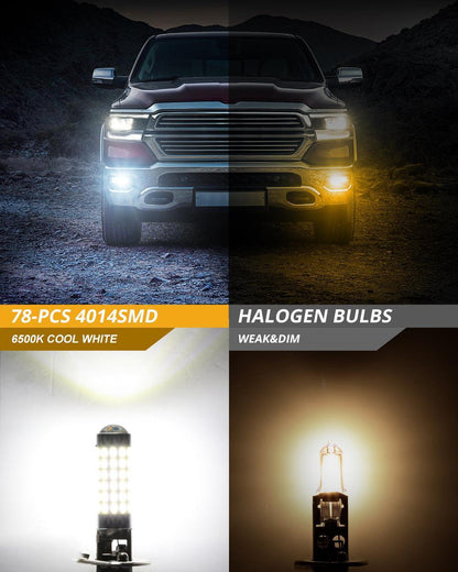 H1 LED antibrouillard/DRL ampoules 6 W 2 000 lm 6 500 K blanc – 2 ampoules – vue 5 – NOVADOMIO