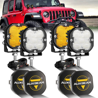 3″ 80 W 9 600 lm projecteurs LED compacts blanc&orange pour Jeep – vue 26 – NOVADOMIO