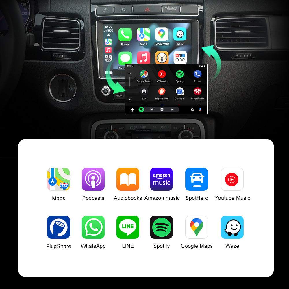 Boîtier CarPlay Android Auto Andream pour Volkswagen MMI RNS850 – vue 4