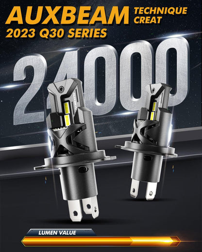 H4/9003 Ampoules de phare LED Q30 série Brightest Wireless 110W 24000LM 6500K blanc froid – 2 ampoules – vue 2 – NOVADOMIO