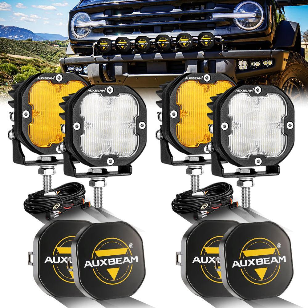 XP-ULTRA série 3 Inch 80W faisceau large LED Pods orange&blanc Offroad Lights – vue 11