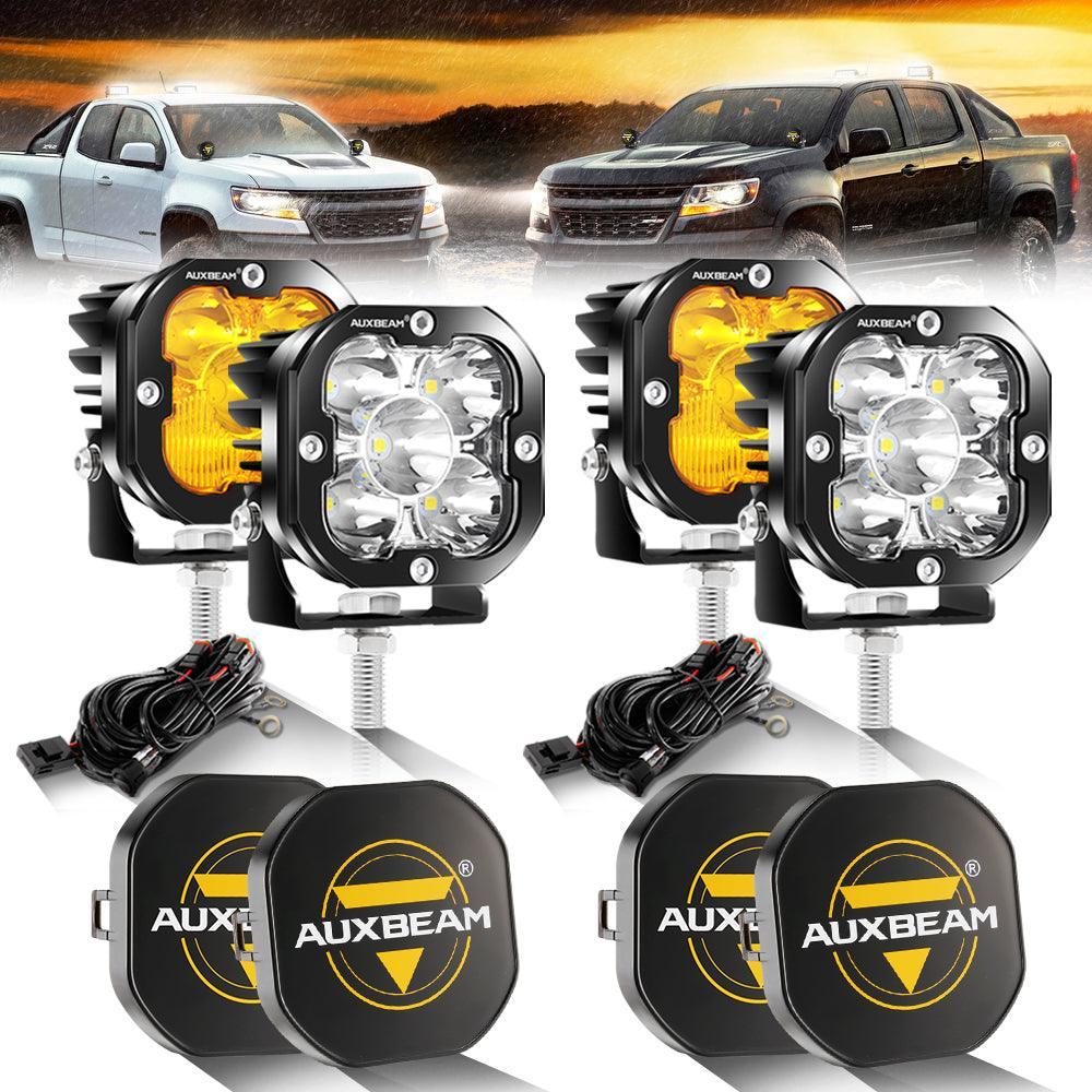 XP-ULTRA série 3 Inch 80W 9600LM LED Pods Lights blanc&orange – vue 20