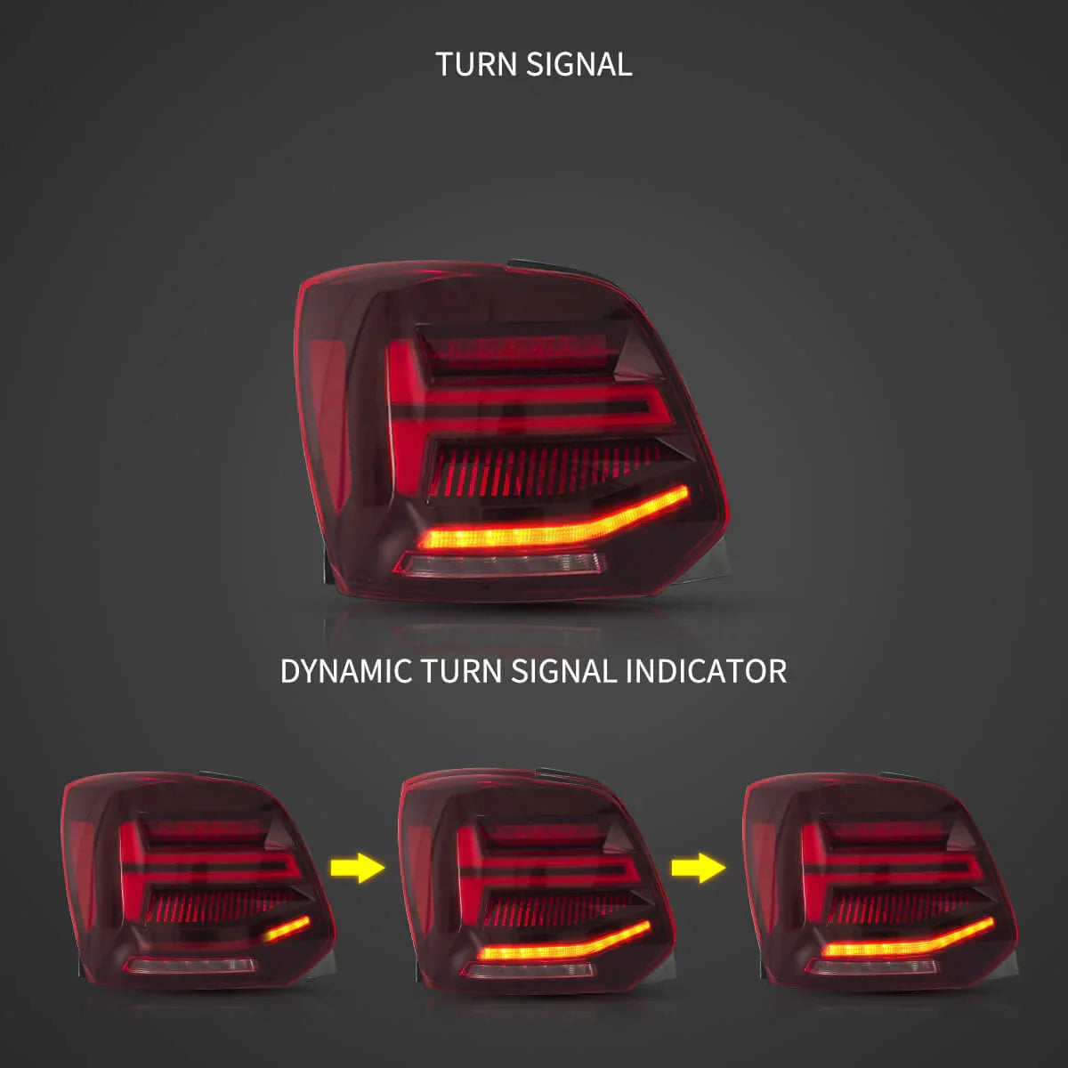 LED bloc de feux arrière avec Sequential clignotant pour 2009-2017 Volkswagen Polo 5th Gen (LWB/SWB） – vue 6