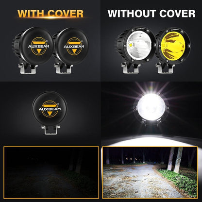 4″ rond Projecteurs LED compacts cache de protection noir – vue 2 – NOVADOMIO