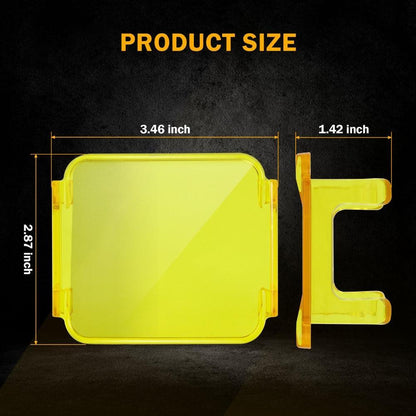 3″ orange LED caches pour projecteurs cube pour projecteurs LED compacts carré tout-terrain feux Driving antibrouillards