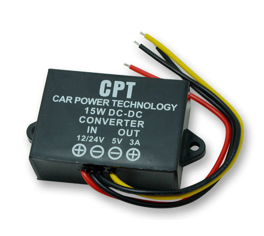 Convertisseur de puissance de voiture 12 V / 24 V à 5 V, module abaisseur DC-DC, affichage LED dédié – vue principale
