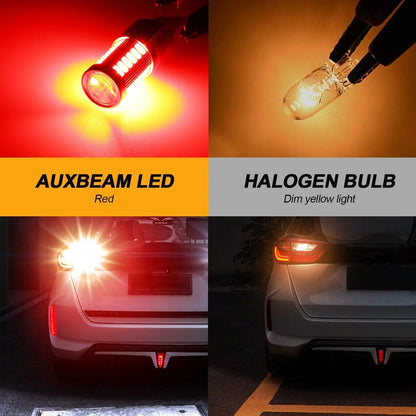 T20 7443 7440 LED stop/arrière Light 20W 4000LM rouge 33LED série – 2 ampoules – vue 2 – NOVADOMIO