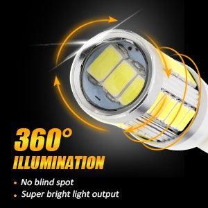 7440 7440 A Ampoules LED pour recul, clignotants, stop et feux arrière 20 W 4 000 lm 6 500 K blanc 33LED série – 2 ampoules