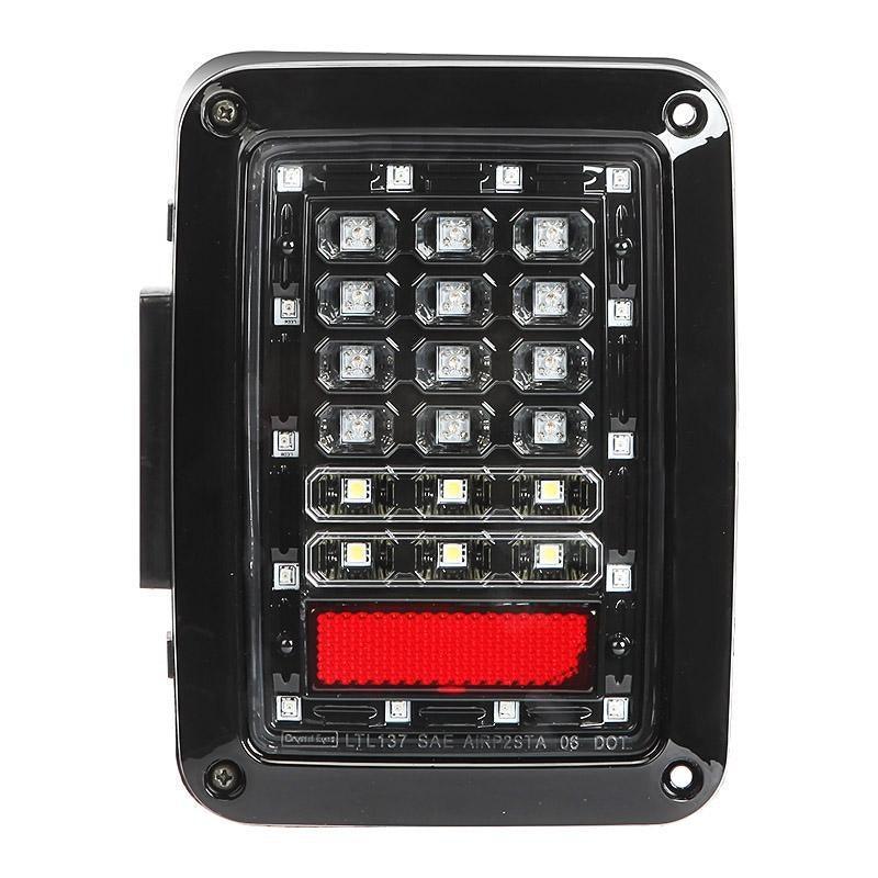 LED Tail Lights Rear Brake clignotant Reverse Lamp pour Jeep Wrangler JK 2007-2017(American Version) – vue 11