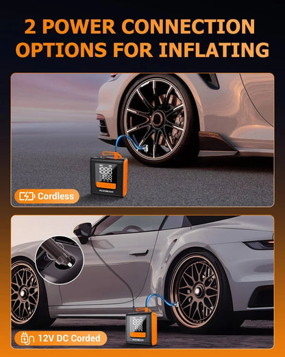 Model-H4 19 mm Cylinder Portable automobile Tire Inflator Air Compressor Pump pour pick-up automobile moto Bike Ball – vue 4
