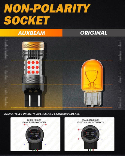 T20 7443 7440 Ampoules LED pour feux stop et arrière 56 W 600% haute luminosité sans erreur CAN-bus rouge B21 série – 2