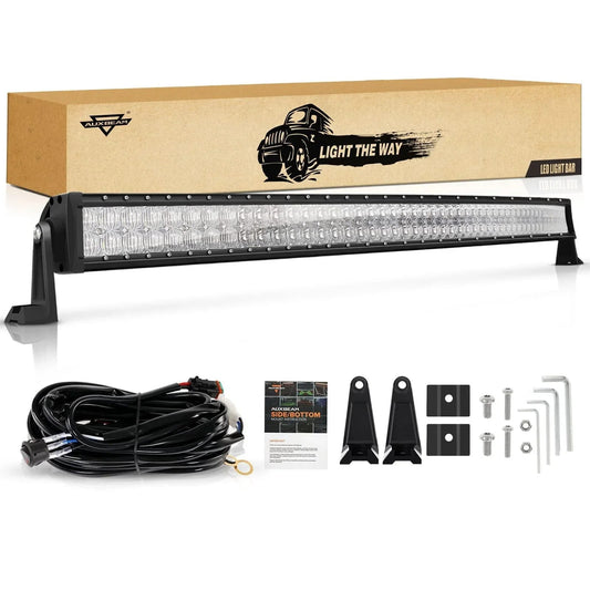 5D série 50 Inch faisceau combiné Dual Row Curved Off Road Barres LED