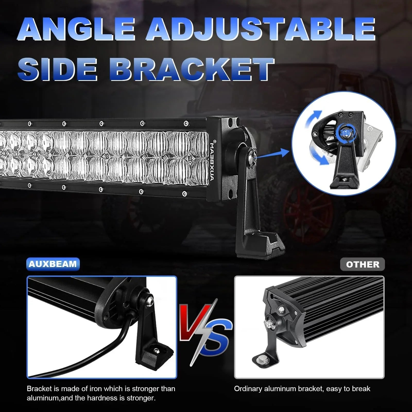 5D série 50 Inch faisceau combiné Dual Row Curved Off Road Barres LED – vue 4
