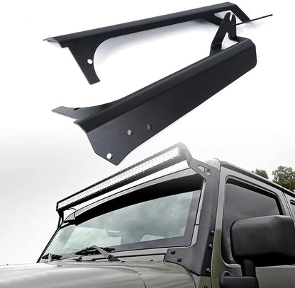 50″ droit Barres lumineuses pare-brise supports de montage pour 1997–2006 Jeep Wrangler TJ – NOVADOMIO