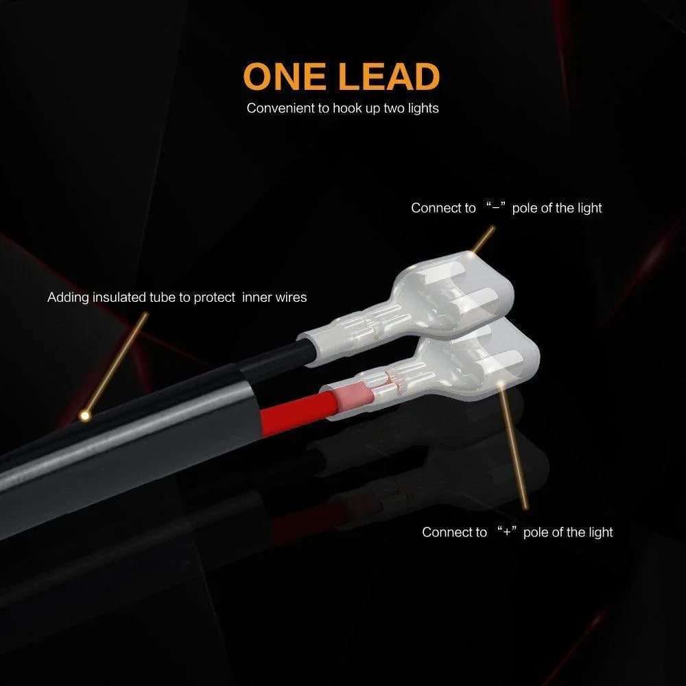 (1 Lead) Barres LED Wiring Harness Kit avec Fuse Relay ON/Off Switch pour LED Off-Road Driving Work Light – vue 5