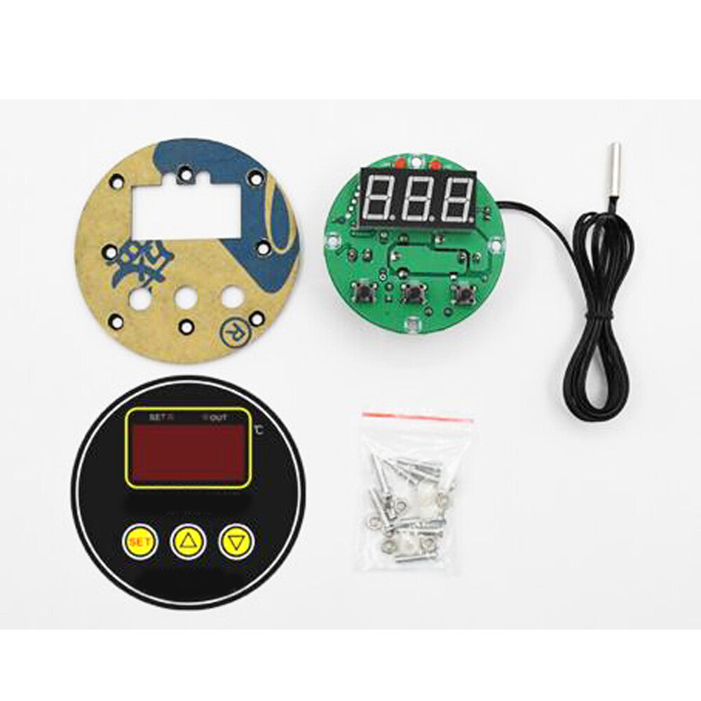 Thermostat circulaire d'affichage numérique de contrôleur de température de haute précision rond – vue 7