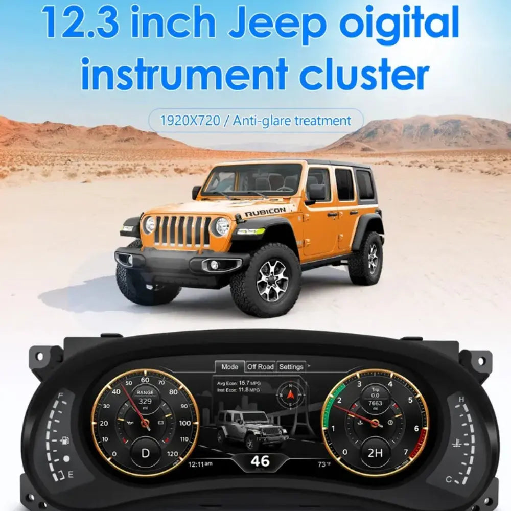 Virtual Cockpit Jeep Wrangler 2010-2018 LCD 12,3″ – NOVADOMIO
