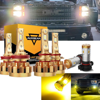 Kit d’ampoules LED feux de route/croisement F-16 Plus série CAN-bus intégré 14 000 lm pour GMC Sierra 2500 HD 2007–2014 – vue