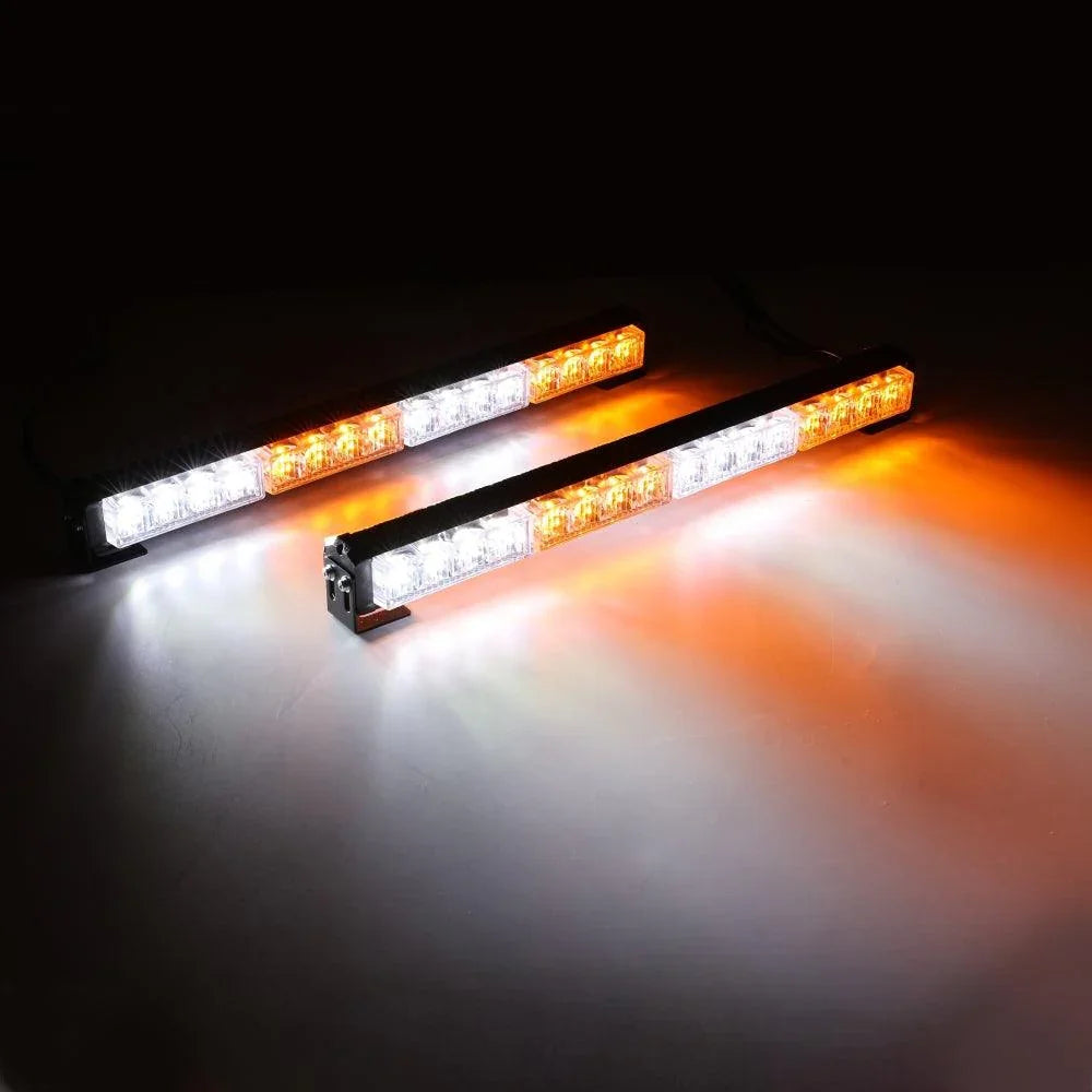17" Dual LED Directional Emergency Traffic Advisor Barres lumineuses 20 Flashing Patterns avec Suction Cup Mount pour Vehicl…