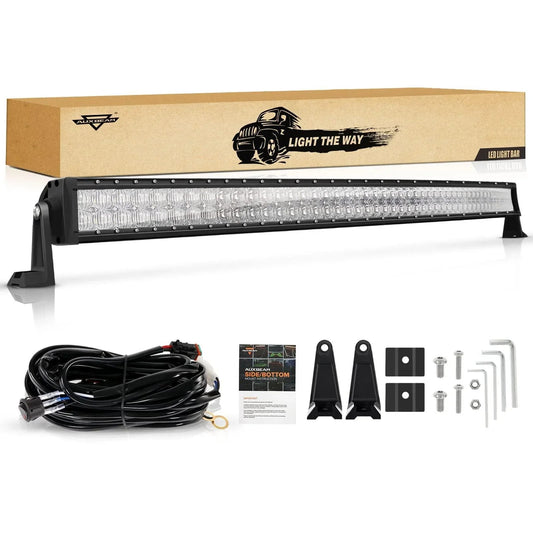 5D série 52 Inch faisceau combiné Dual Row Curved Off Road Barres LED