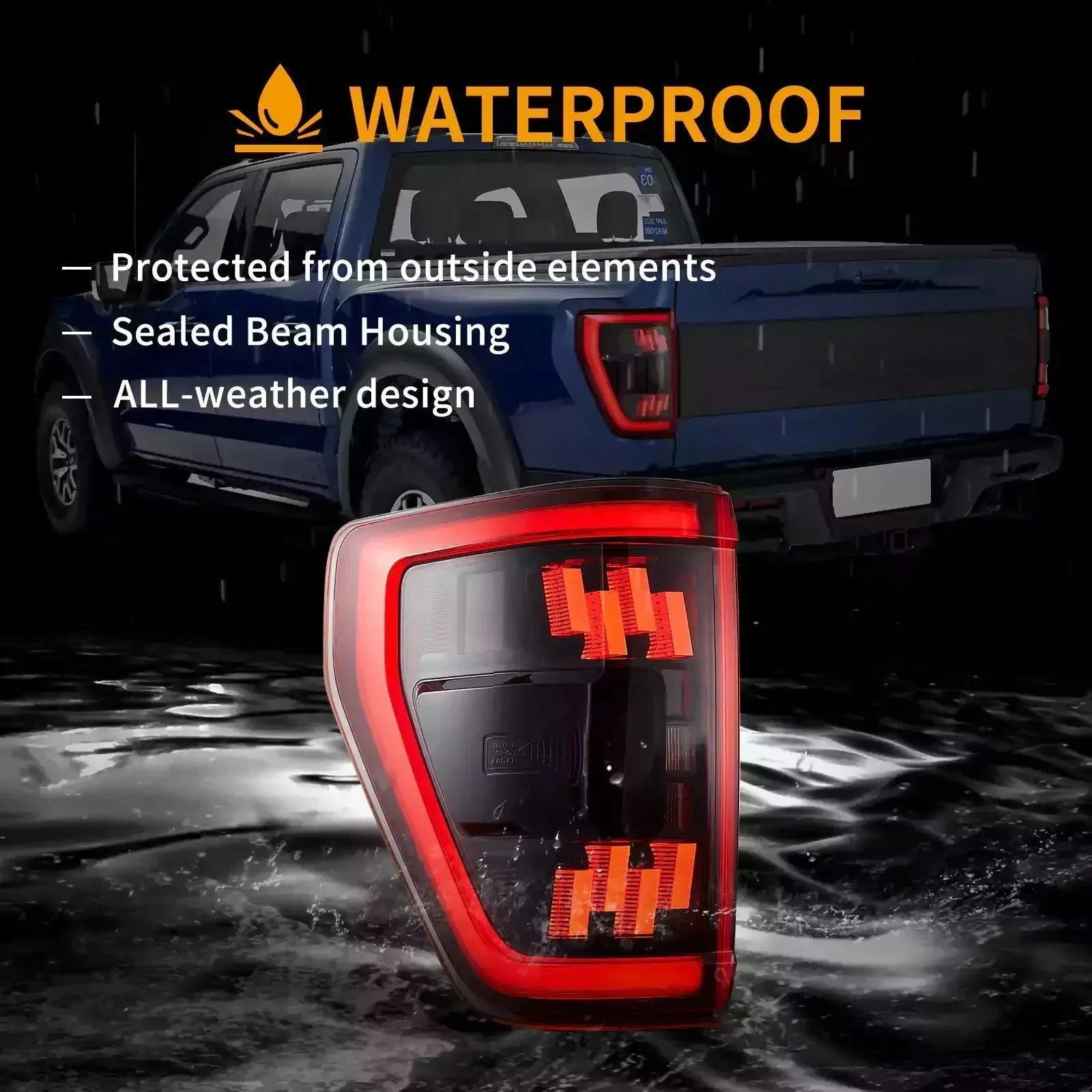 LED Tail Light Assemly avec Full LED pour 2021-2023 Ford F150 – vue 9