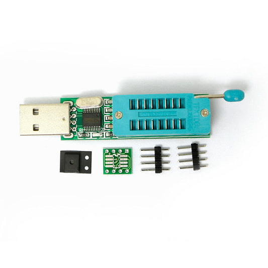 Programmeur 24CXX 24LCXX, lecteur EEPROM, graveur + 24C02 + SOP vers bloc DIP, Port USB – vue principale