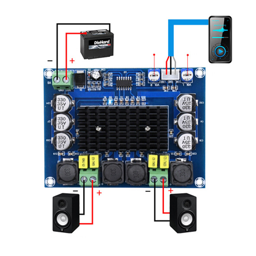 Carte amplificateur de puissance numérique haute puissance, module d'amplification Audio TPA3116D2 – vue 5