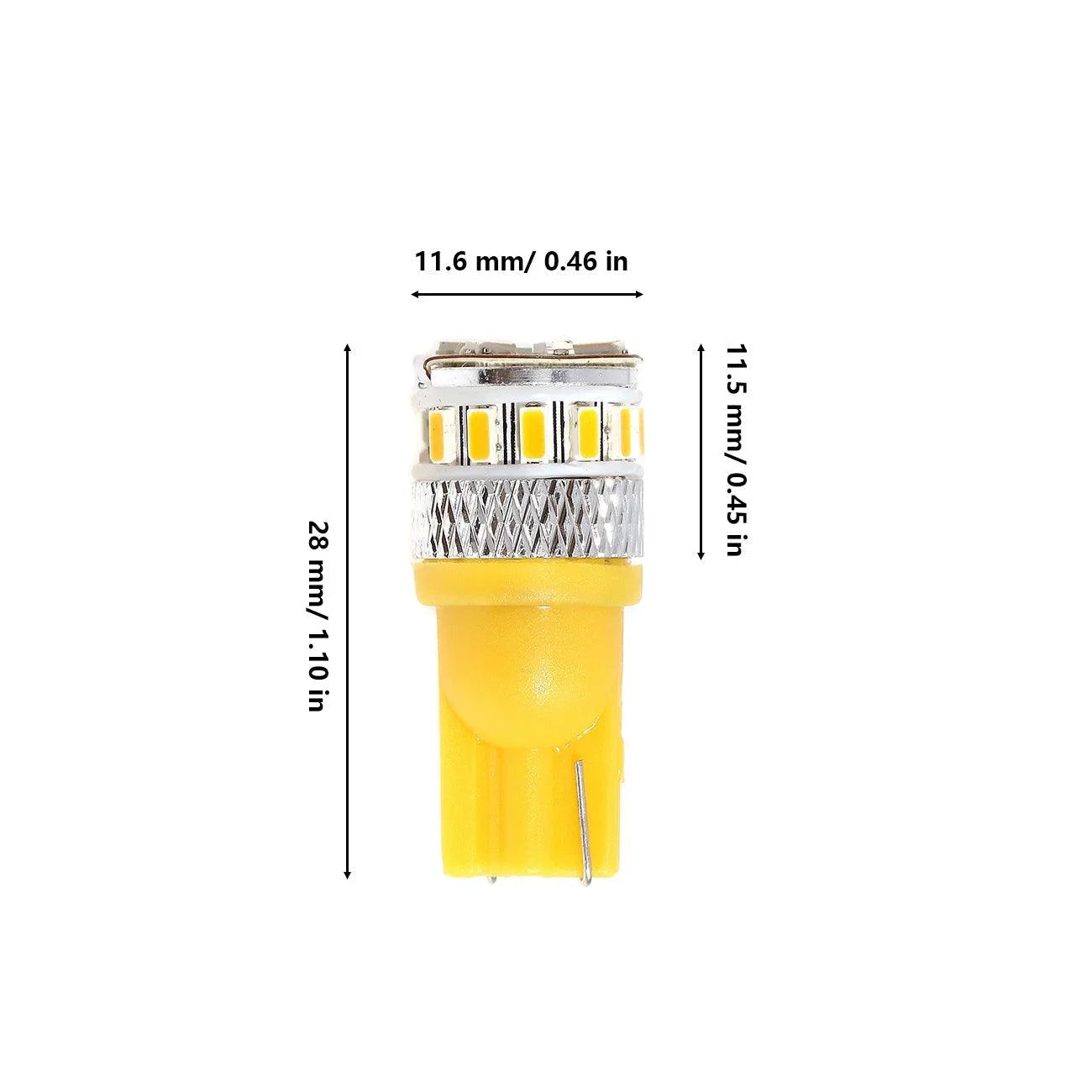 168 2825 W5W T10 Ampoules LED pour plaque, feux latéraux et intérieur 4W 300% haute luminosité sans erreur CAN-bus 3500K ora…
