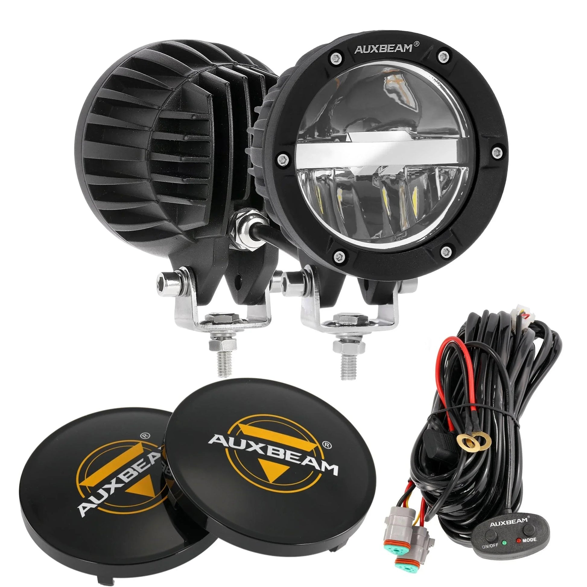 C4 série | 4 Inch 100W Round Offroad LED Driving Lights faisceau combiné – vue 20