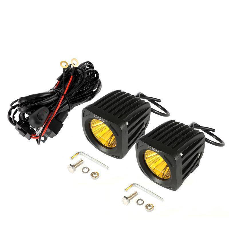 3.5 Inch 50W Round/Square LED Driving Lights Combo blanc/Yellow avec wiring harness pour 2000 FORD F250 – vue 21