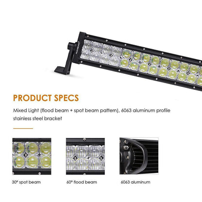 22″ 5D série droit/courbé faisceau combiné Double Row Barres LED pour SUV ATV UTV camions pick-up bateau – vue 4 – NOVADOMIO