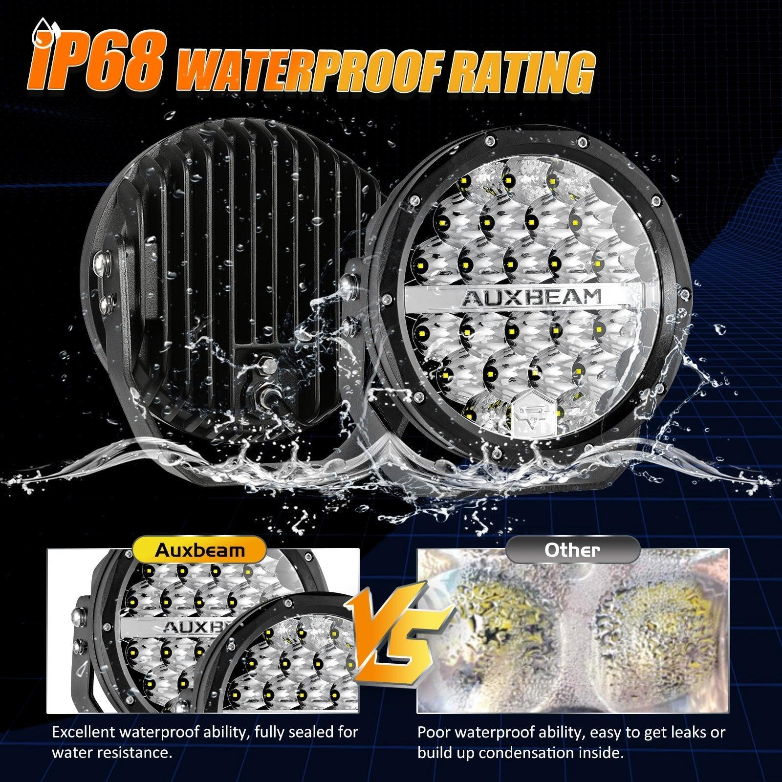 (2pcs/set) 7 Inch 240W Round Offroad LED Driving Lights avec DRL+orange/noir Covers(Optional) pour SUV ATV UTV Trucks Pickup…