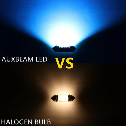 Lot de 2 bicolore à commutation 31 mm DE3175 DE3021 DE3022 1.22″ 1860CSP 6 500 K blanc froid& bleu glacier LED Festoon