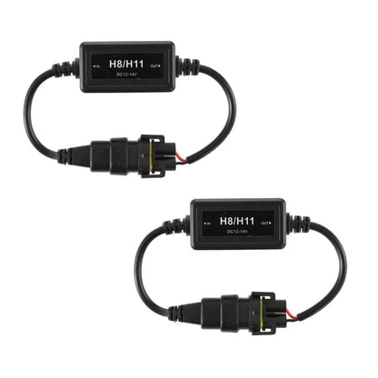 H11/H9/H8 C10-MODEL Enhanced Ampoules de phare LED CAN-bus Decoder anti-scintillement Hyper Flash No Warning Harness Resistor
